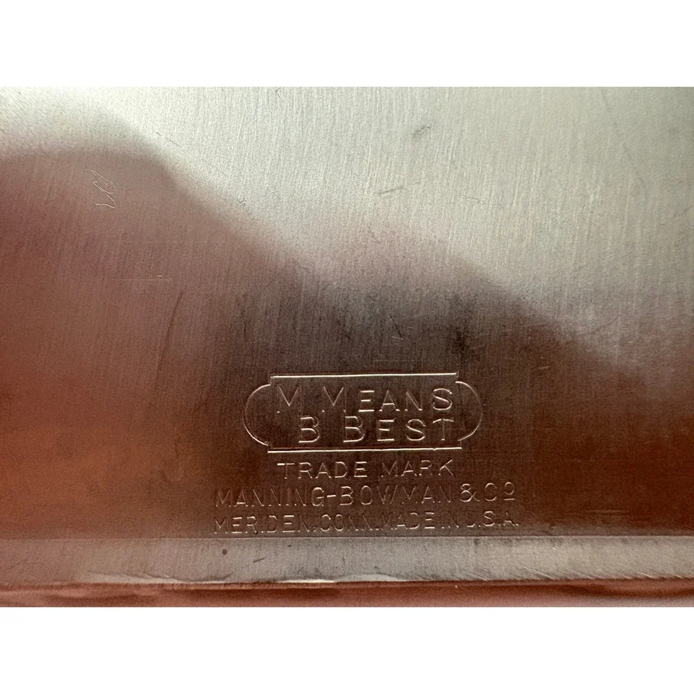 Antique Manning-Bowman Crumb Tray Silent Butler Art Nouveau Meriden CT S0073